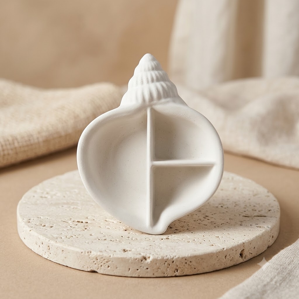 Marina" Handcrafted Conch Shell Trinket Dish / Decorative Bowl